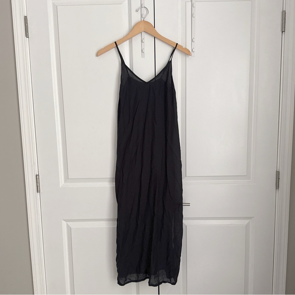 Anthropologie The Marais Printed Chiffon Maxi Dress Purple Floral - Picture 3 of 10